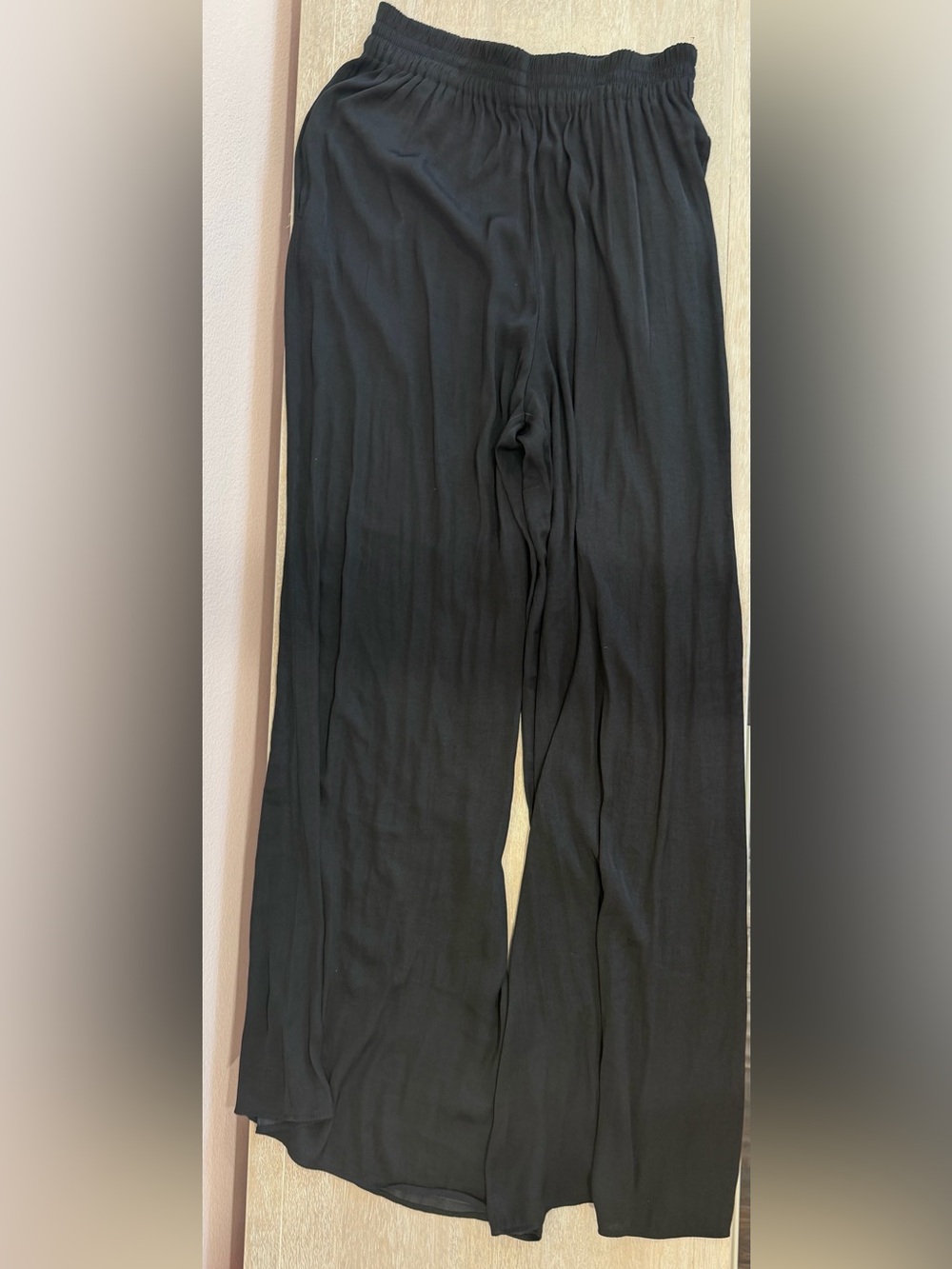 Zara Black Wide-Leg Palazzo Pants - Picture 2 of 6